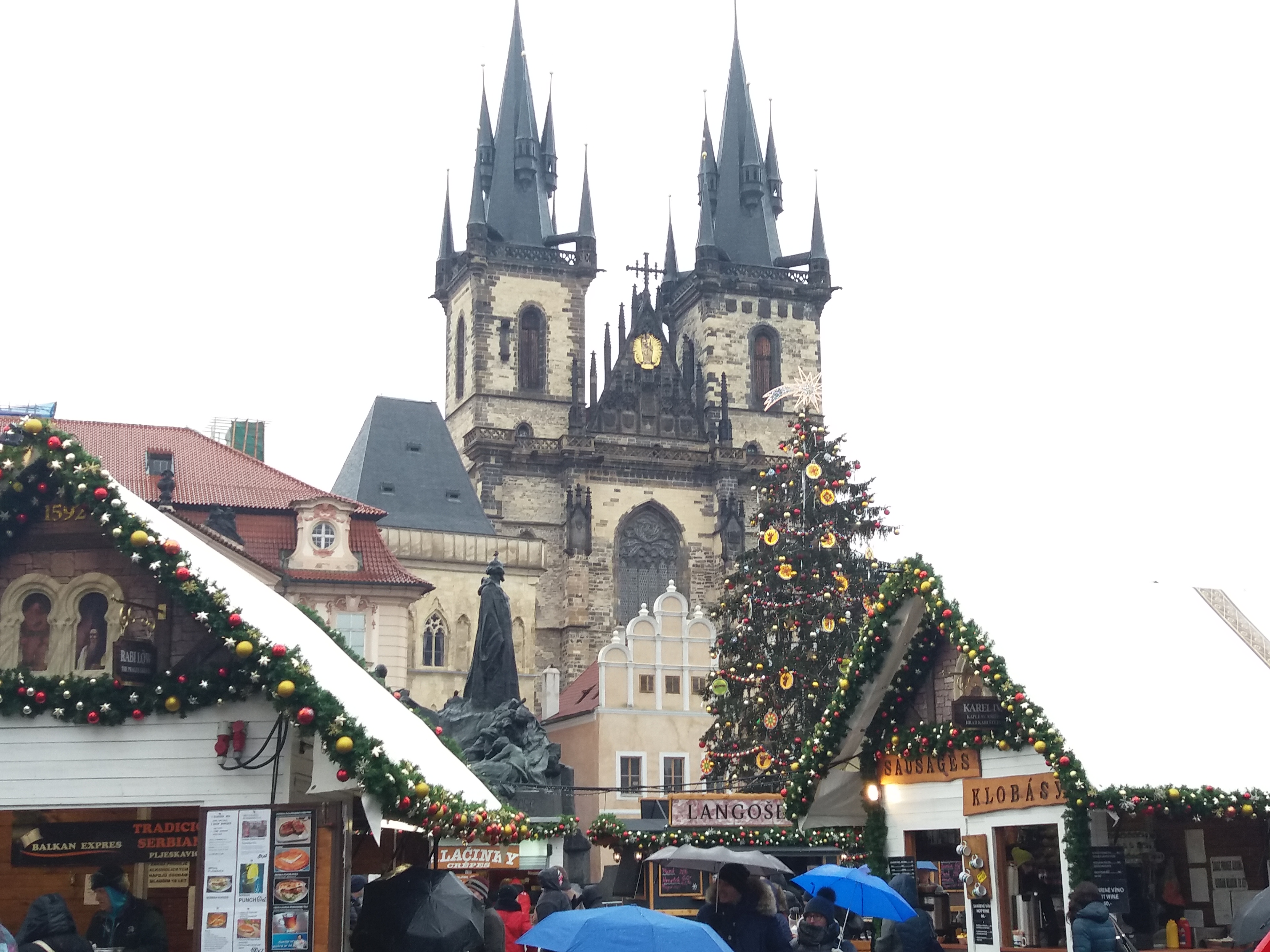 Old town square on Christmas